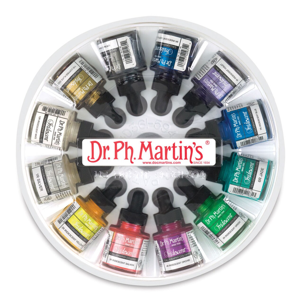Dr. Ph. Martin's Iridescent Calligraphy Ink Set - Set 1, 1 oz bottles